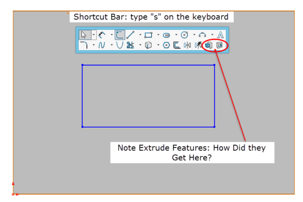 image of shortcut bar tools and labels